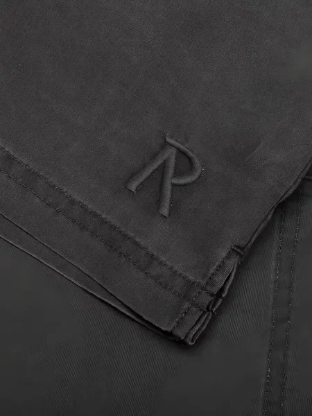 Slip de baie Represent cu broderie negru