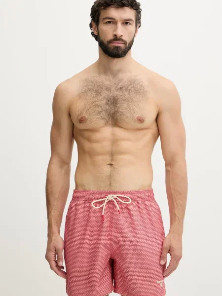 Barbour szorty kąpielowe Shell Swim Short pomarańczowe