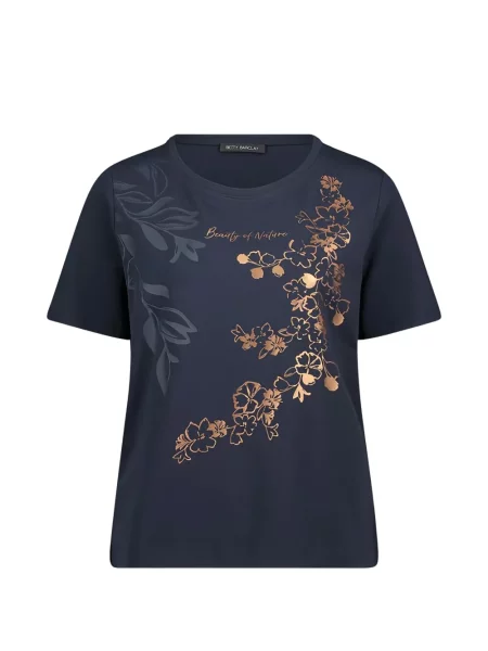 Tricou Betty Barclay cu model floral cu imagine albastru