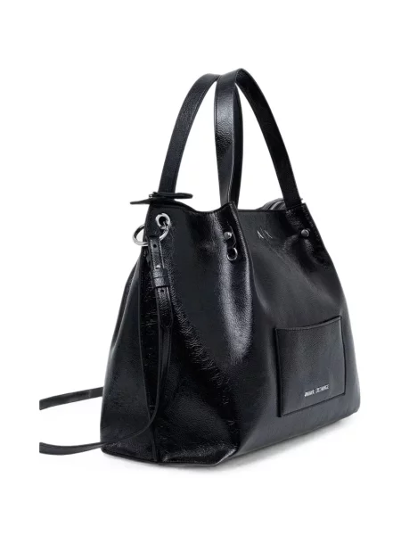 Geantă shopper Armani Exchange cu autograf negru