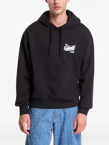 Hanorac cu glugă Vans cu imagine cu cordon negru