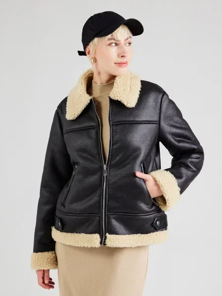 VERO MODA Prechodná bunda VMKAY krémová čierna