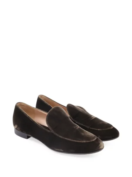 Chiloți Gianvito Rossi de catifea slip-on verde