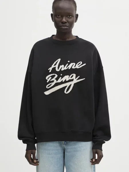 Dukserica Anine Bing miles za žene s aplikacijom crna