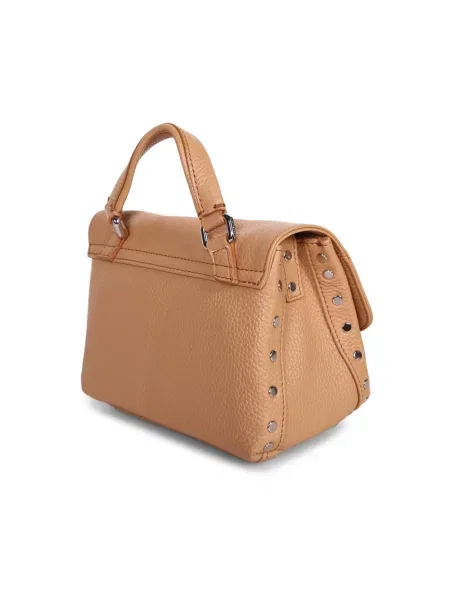 Torebka Zanellato biznesowa z nitami brązowa