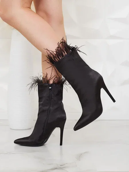 Botine Resti cu pene negru