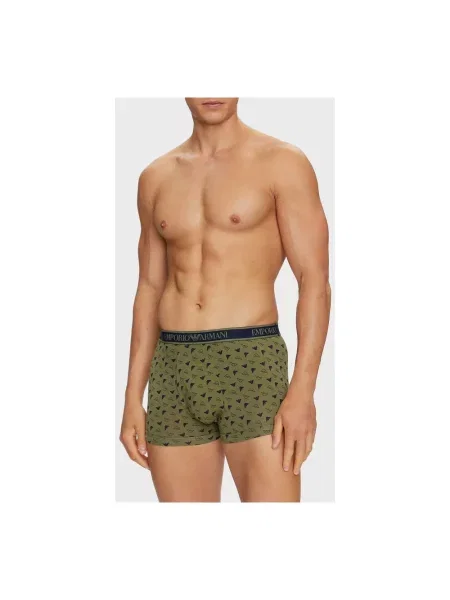 Majtki Emporio Armani Underwear ze stretchu z logo zielone