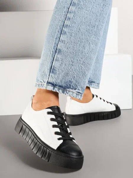 Sneakers Lorori cu negru alb