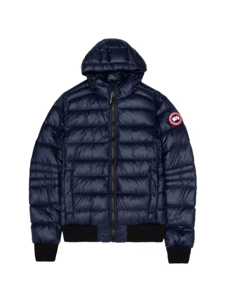 Geacă cu puf Canada Goose cu glugă albastru