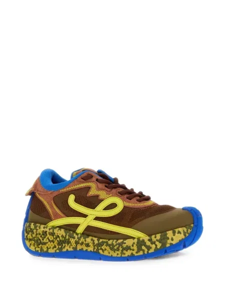 Sneakerși Loewe cu aplicații maro