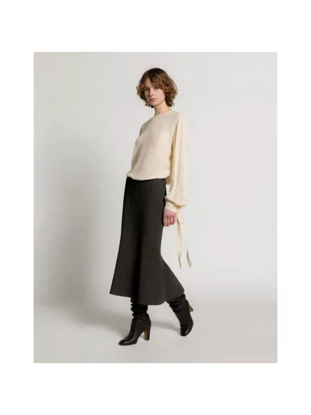 Spódnica midi Alberta Ferretti dzwony szara