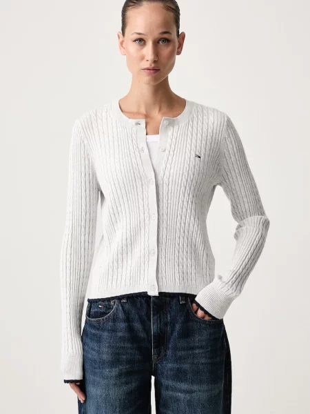 Tommy Jeans cardigan pentru femei gri