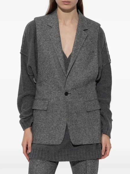 Vestă Mm6 Maison Margiela din tweed gri