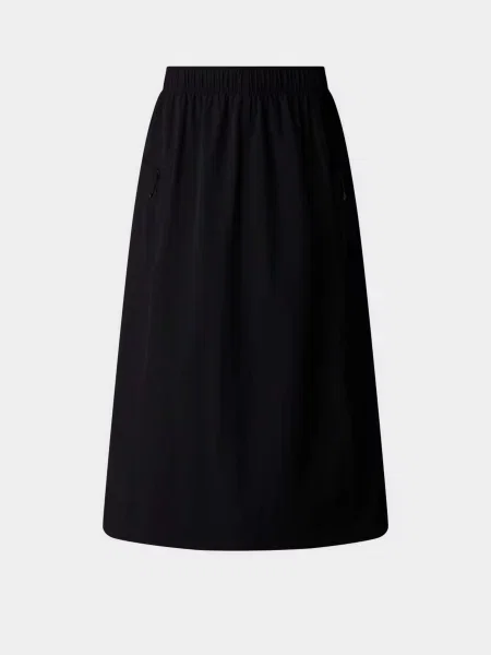 Спідниця міді The North Face нейлон/еластан чорний