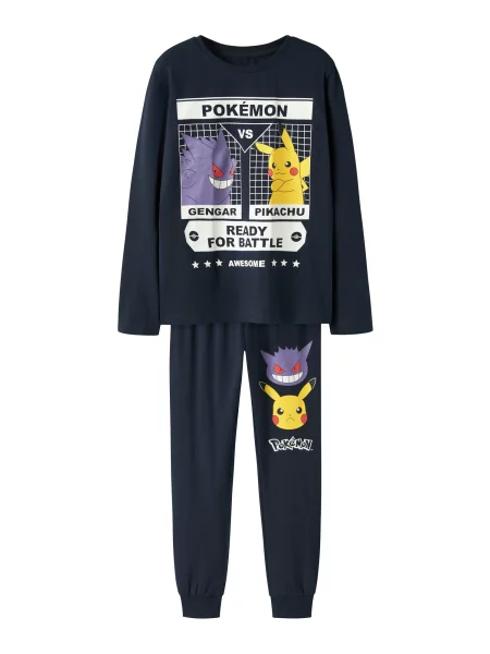 NAME IT Pijamale NKMSux Pokemon bleumarin / galben / mov lavandă alb