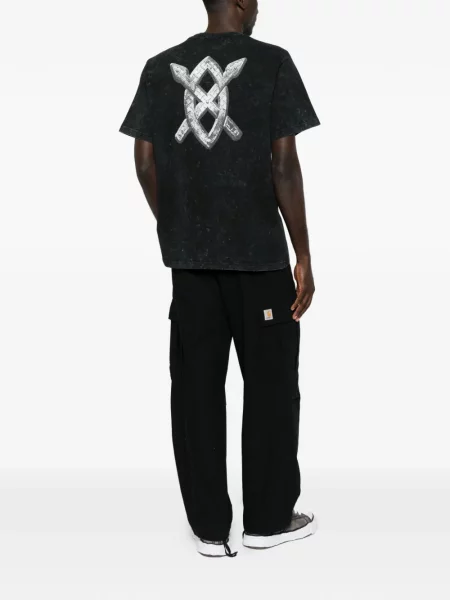 Tricou Daily Paper cu imagine negru
