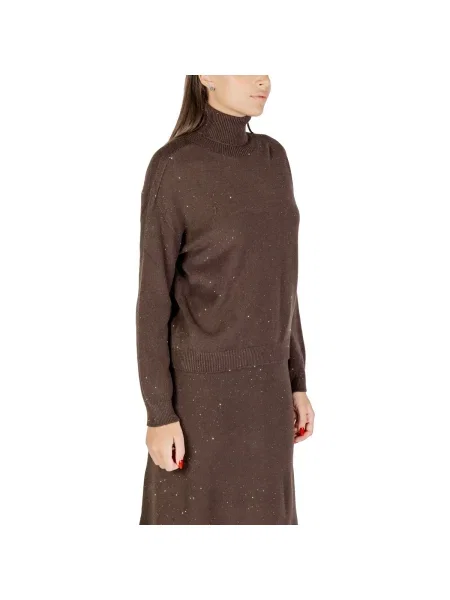 Pulover Liu Jo cu guler înalt maro
