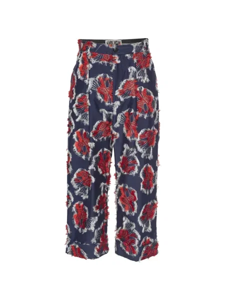 Pantaloni Henrik Vibskov din jacard albastru