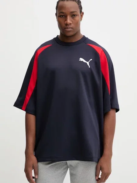 Puma t-shirt Oversized Pique granatowa