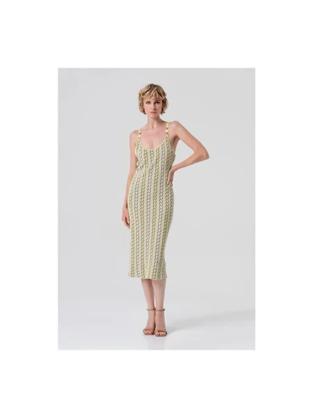 Fracomina Rochie tricotată deschis galben