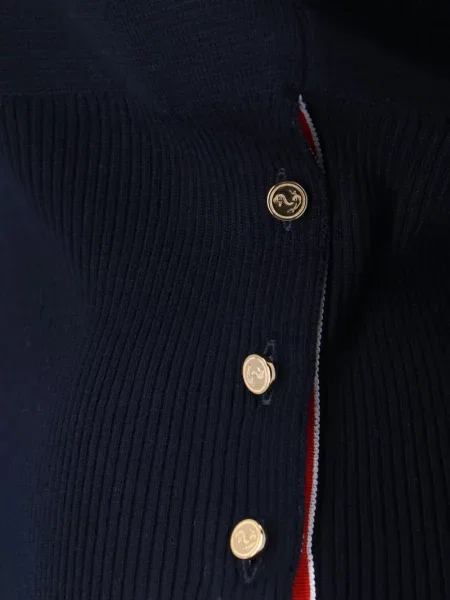 Cardigan Thom Browne cu dungi albastru