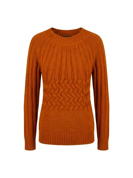Sweter Moorer elegancki pomarańczowy
