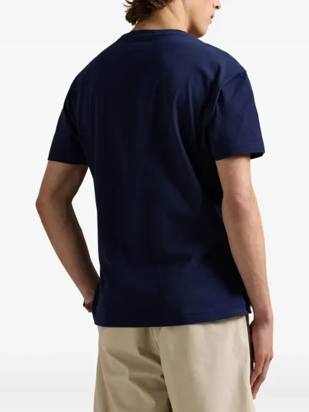 Cămașă Polo Ralph Lauren din satin cu dungi cu guler nasturi albastru