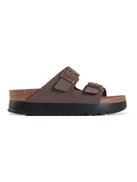 Birkenstock Arizona Flex Platform Birko-Flor Narrow Fit Kobiety Sandały Birkenstock Size: 7 brązowy