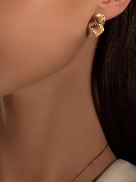 Позолочені сережки Lilou Snake