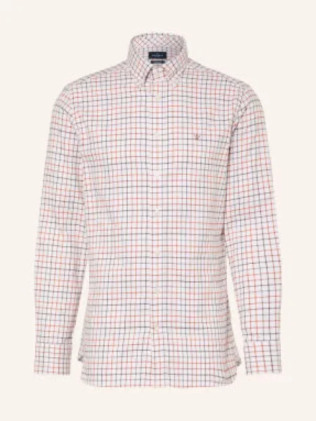 Hackett London Koszula Tattersall O Dopasowanym Kroju orange pomarańczowa
