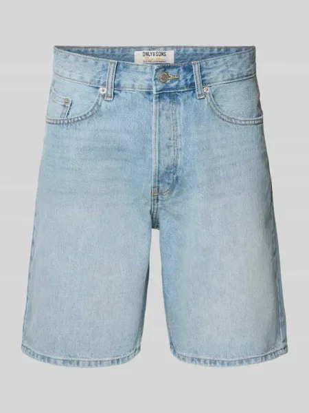 Szorty jeansowe z prostymi nogawkami z czystej bawełny model EDGE' Only & Sons