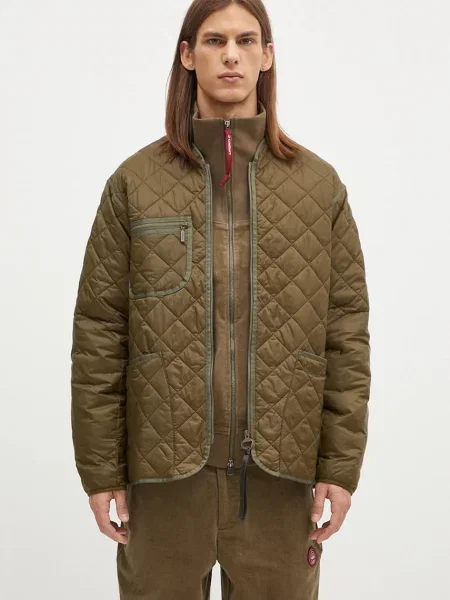 Barbour geaca Liddesdale Liner Quilted Jacket barbati de tranzitie oversize verde