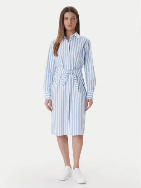 Calvin Klein Sukienka koszulowa Yarndye niebieski
