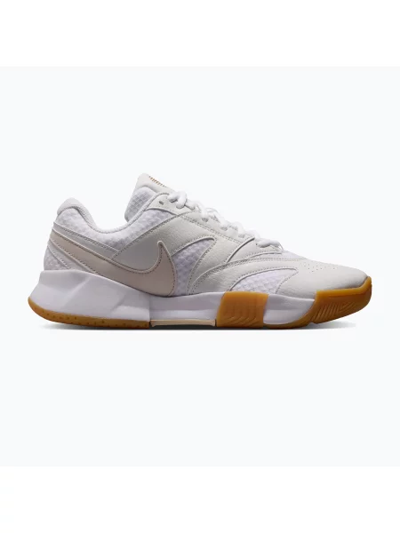 Încălțăminte de tenis pentru femei Nike Court Lite 4 White/Summit White/Linen/Light Orewood Brown alb