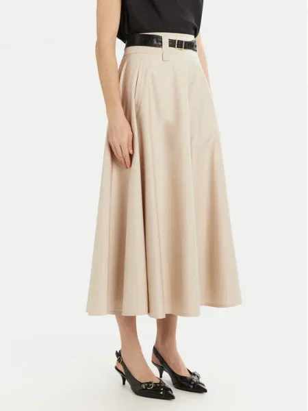 Marella Fustă trapez Kuban bej