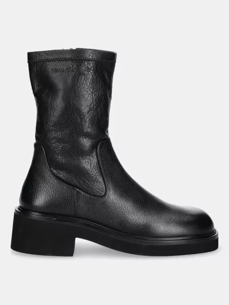 Členkové topánky Tommy Jeans TJW STRETCHY MID BOOT čierna