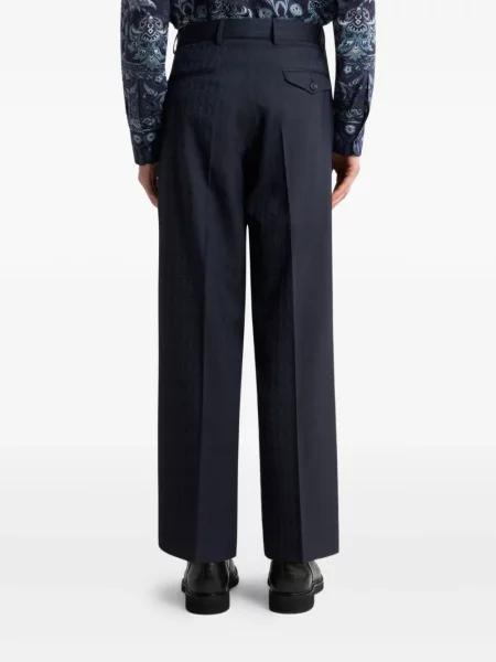 Pantaloni Etro de lână albastru