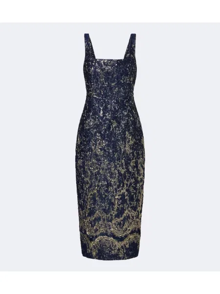 Rochie de cocktail Simkhai din jacard albastru