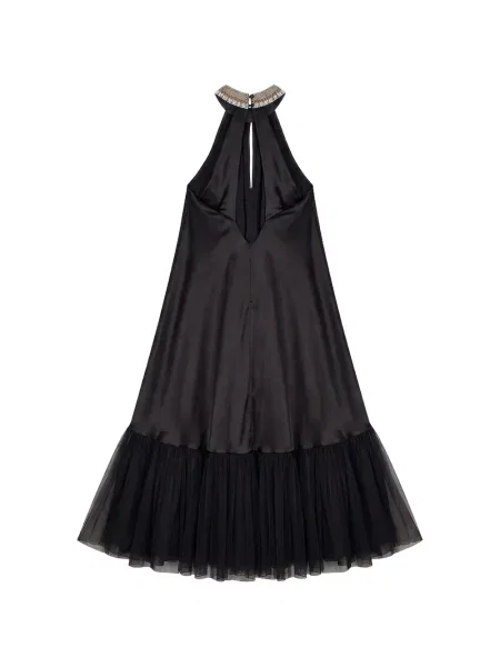 Rochie maxi Mes Demoiselles din tul negru