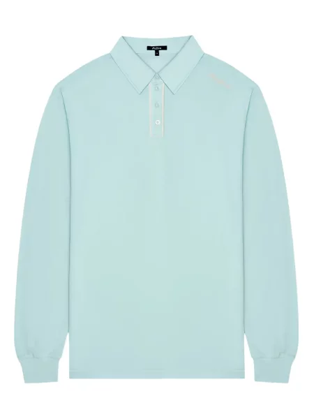 Długi golf polo Malbon Golf niebieskie