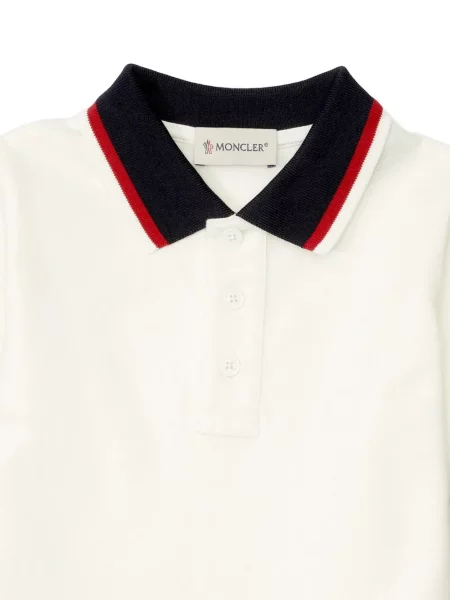 Koszulka polo dziecięca Moncler Enfant biała