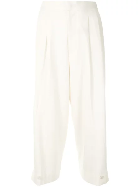 Pantaloni Y's conici alb
