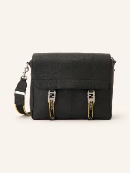 Fendi Kabelka Přes Rameno Flow Medium / stříbrná černá