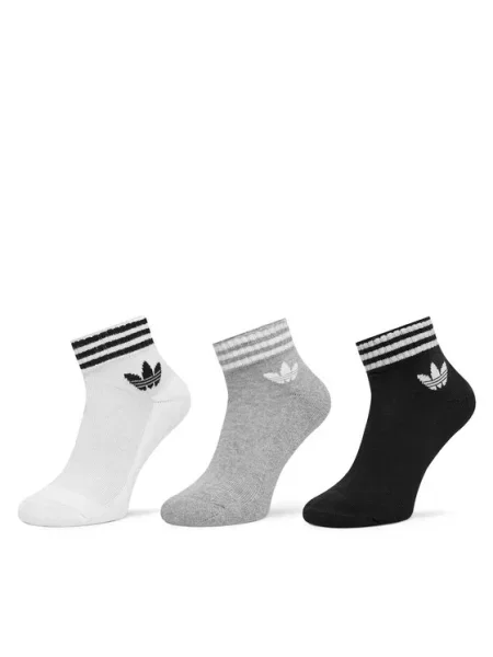 Κάλτσες adidas Ankle Socks White/ Medium Grey Heather/ Black M λευκό