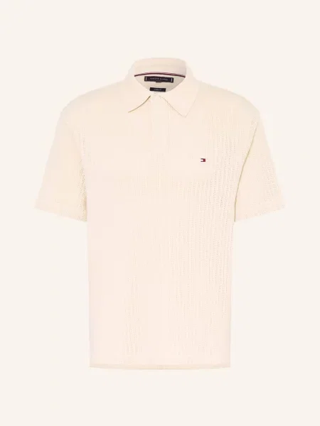 Tommy Hilfiger Pletené Polo Tričko Classic Fit béžová