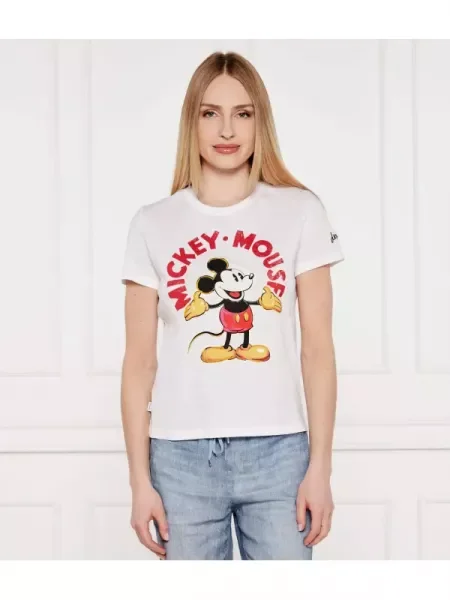 Desigual Tricou MICKEY MOUSE | Desigual x Disney alb
