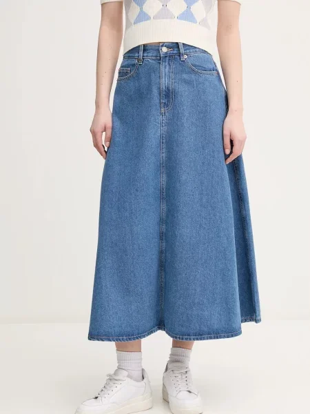 United Colors of Benetton farmer szoknya midi harang alakú kék