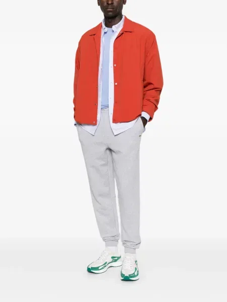 Pantaloni Lacoste alergare cu autograf gri