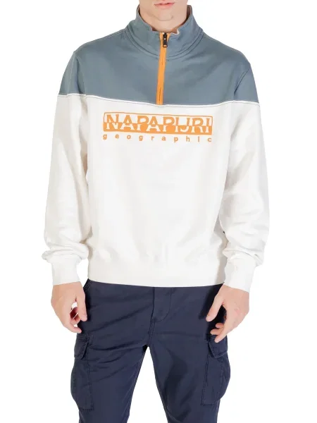 Суичър с качулка Napapijri с качулка синьо