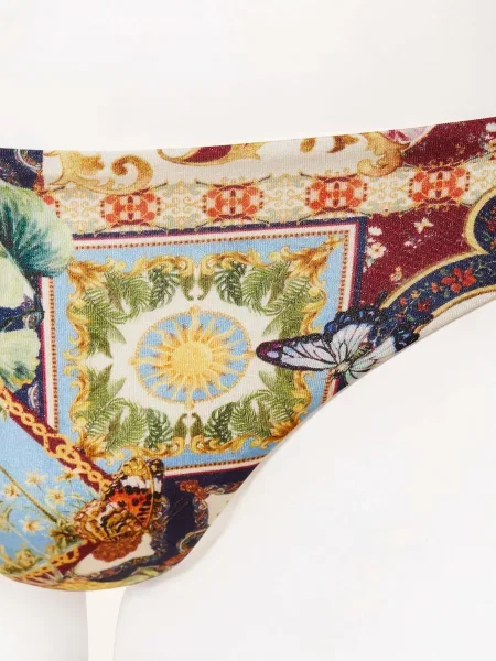 Watercult Basic Bikinové Kalhotky Treasured Trove tmavě žlutá/ tmavě červená/ zelená červené